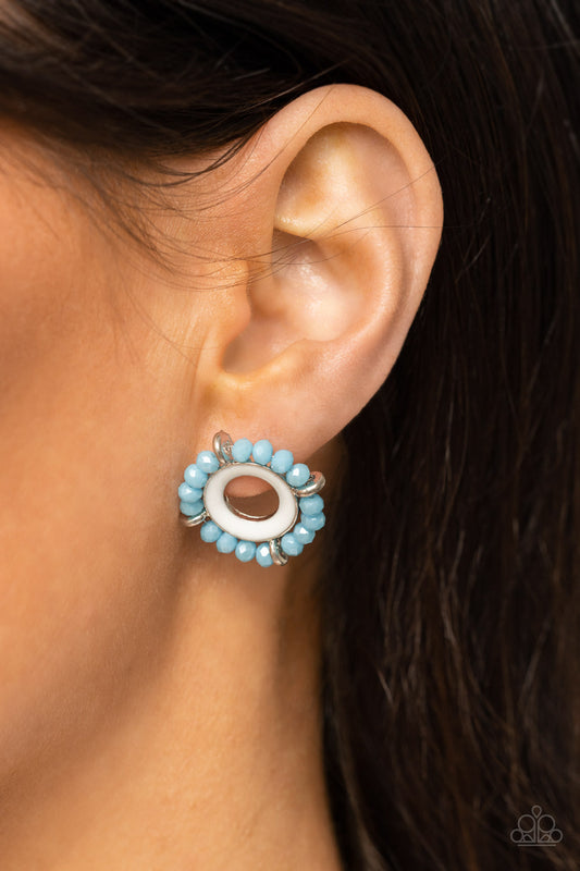 Paparazzi Nautical Notion Blue Earring. Subscribe & Save. #P5PO-BLXX-141XX. Pastel Blue Dainty Studs