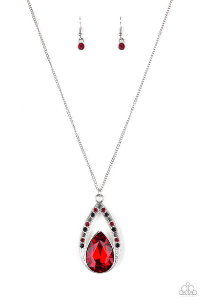 Paparazzi Notorious Noble Red Necklace. #P2RE-MTXX-110XX. Subscribe & Save. Red Long Necklace