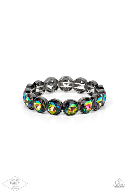 Number One Knockout Multi Oil Spill Stretchy Bracelet Paparazzi Accessories. Get Free Shipping. 