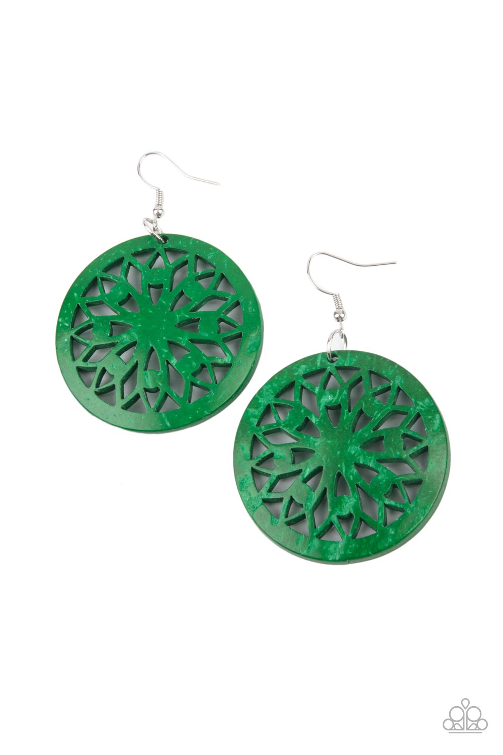 Paparazzi Ocean Canopy Green Earrings. $5 Jewelry. Get Free Shipping. #P5SE-GRXX-129XX