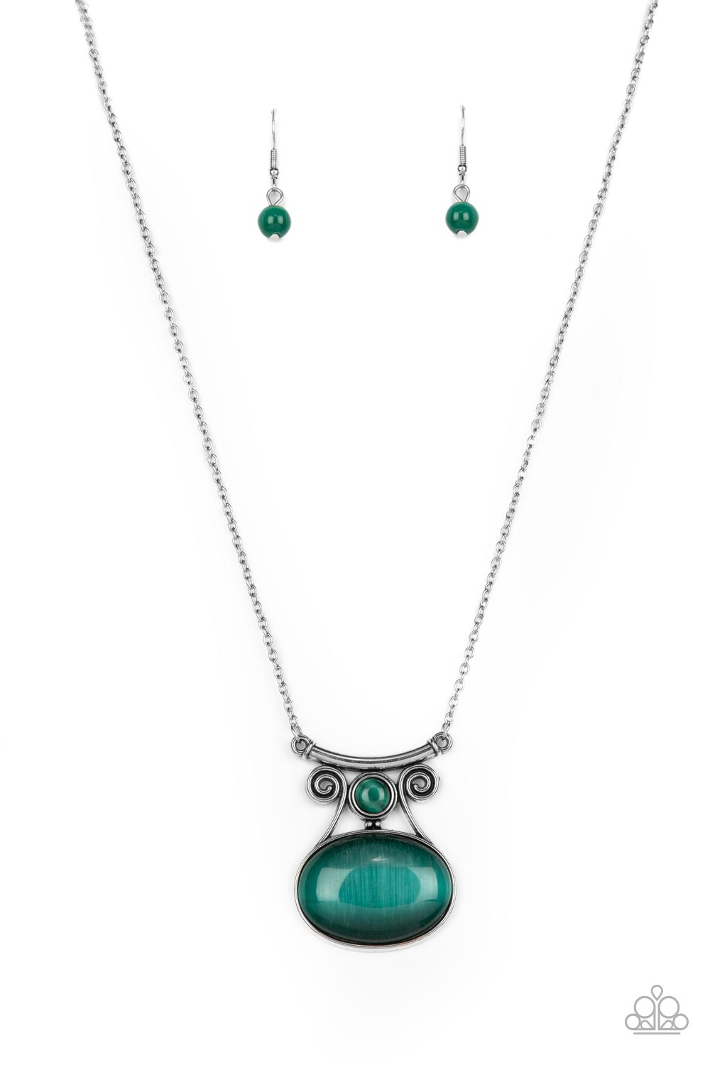 One DAYDREAM At A Time Green Cat's Eye Stone Necklace Paparazzi Accessories. Subscribe & Save!