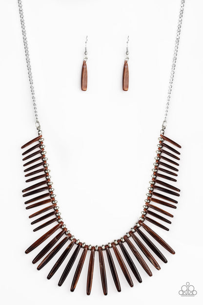 Out of My Element Brown Short Necklace. #P2ST-BNXX-043XX. Get Free Shipping. 