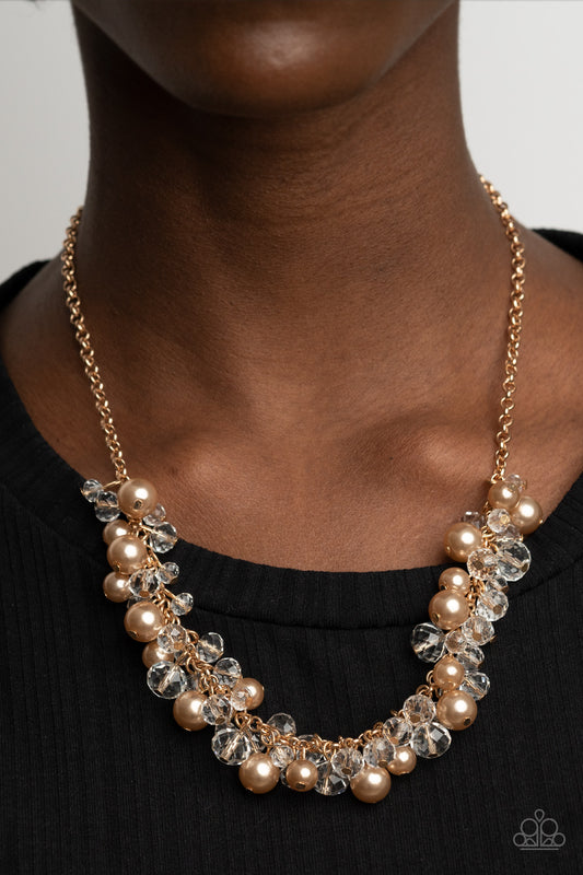 Pardon My FRINGE - Brown Pearl Necklace Paparazzi