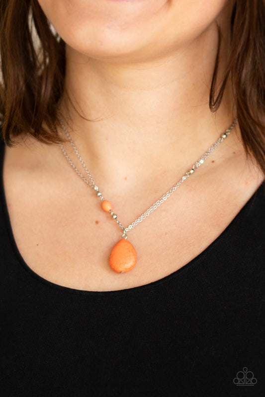 Paparazzi Necklace ~ Peaceful Prairies - Orange