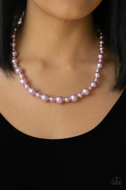 Paparazzi Necklace ~ Pearl Heirloom - Purple Pearl Necklace