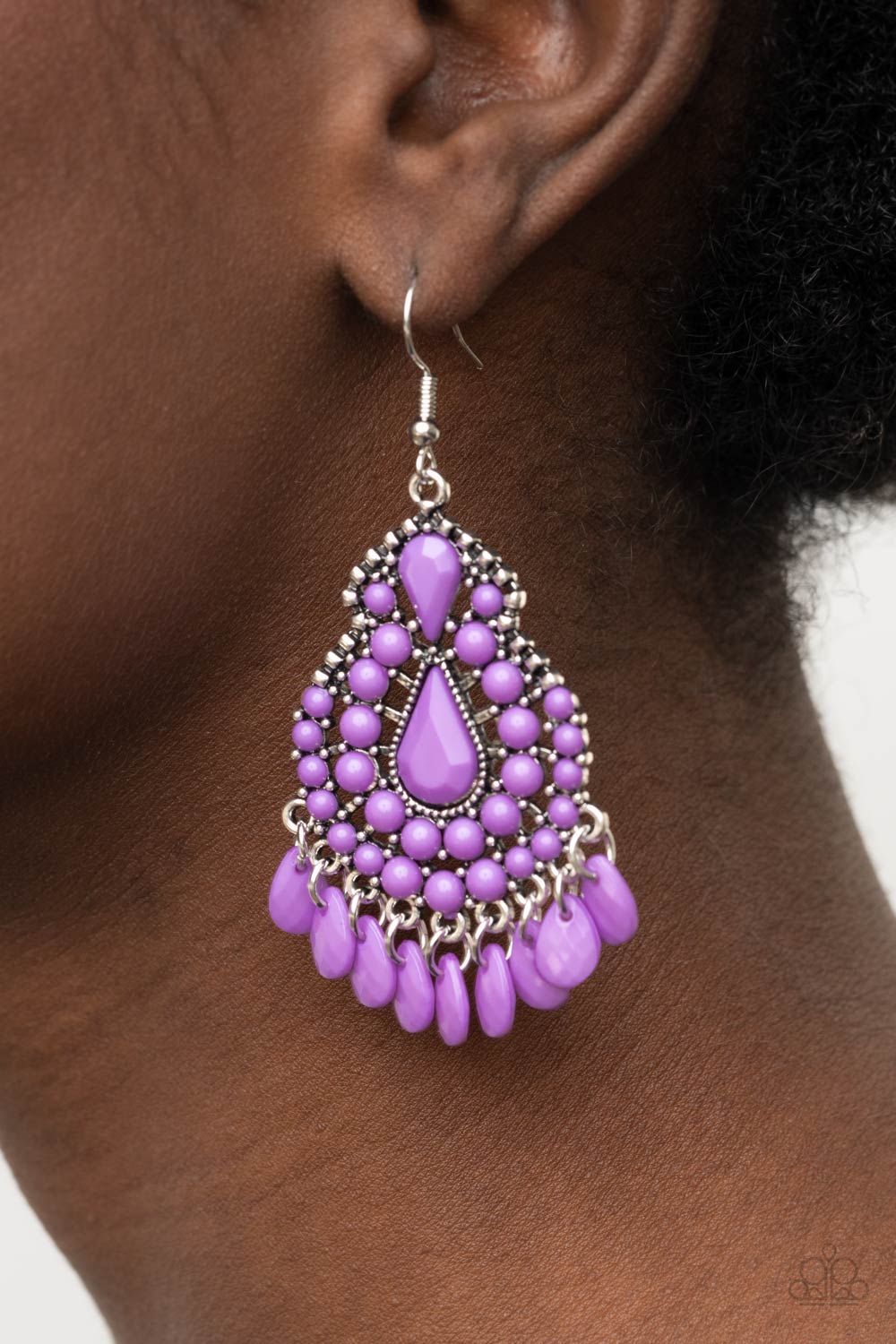 Paparazzi Earrings ~ Persian Posh - Purple