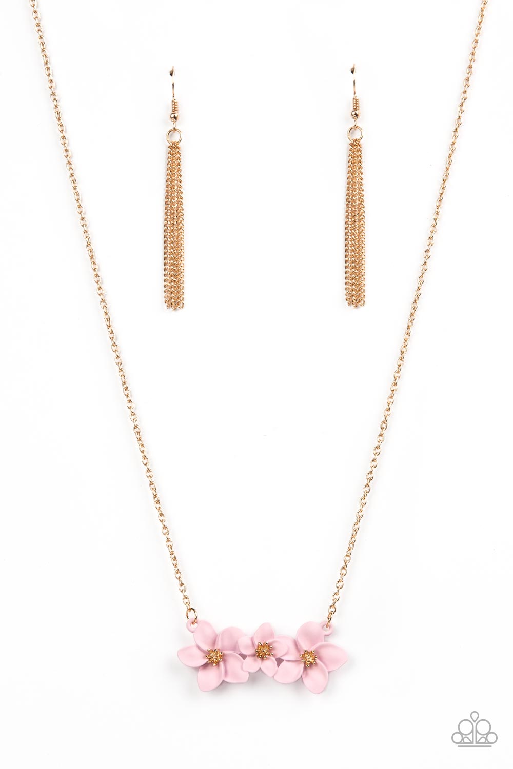 Paparazzi Petunia Picnic - Pink Floral Necklace. Subscribe and Save! #P2WH-PKXX-450XX