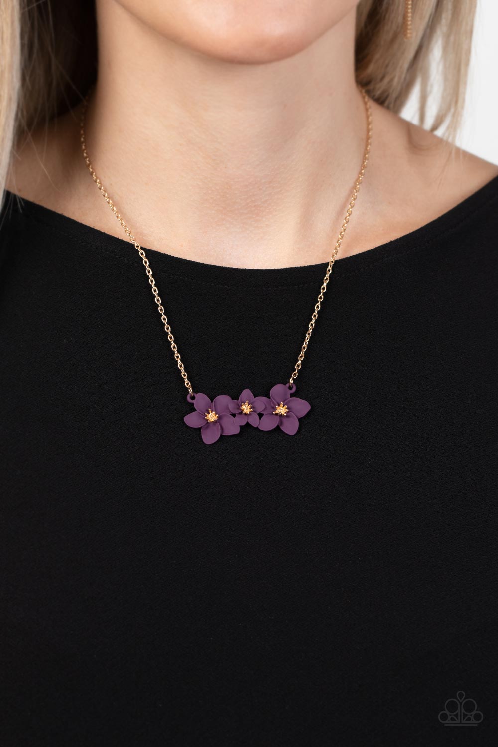 Petunia Picnic Purple Necklace Paparazzi Accessories. Free Shipping! #P2WH-PRXX-417XX