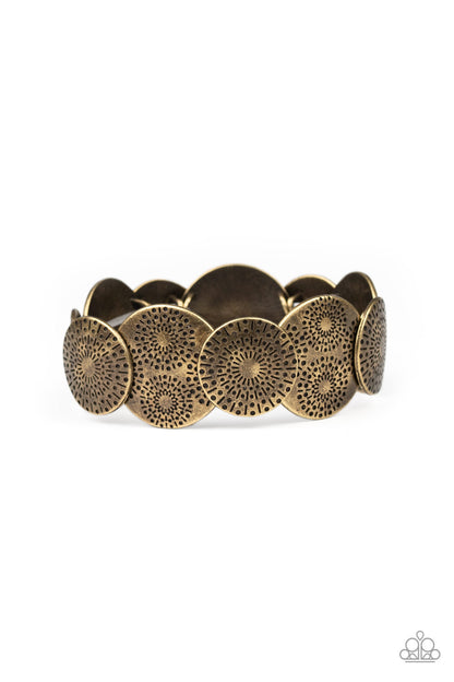 Paparazzi Bracelet ~ Pleasantly Posy - Brass