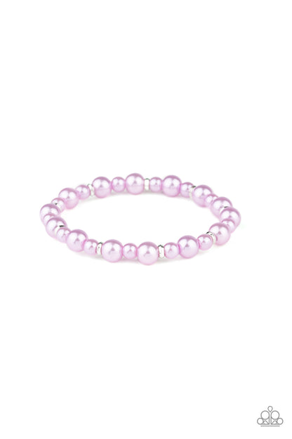 Paparazzi Powder and Pearls Purple Bracelet. Subscribe & Save.  #P9RE-PRXX-133SL. Stretchy bracelet