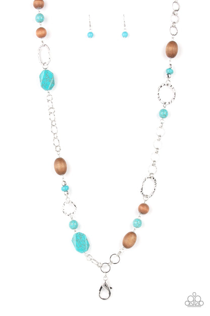 Paparazzi Necklace ~ Prairie Reserve - Blue Lanyard