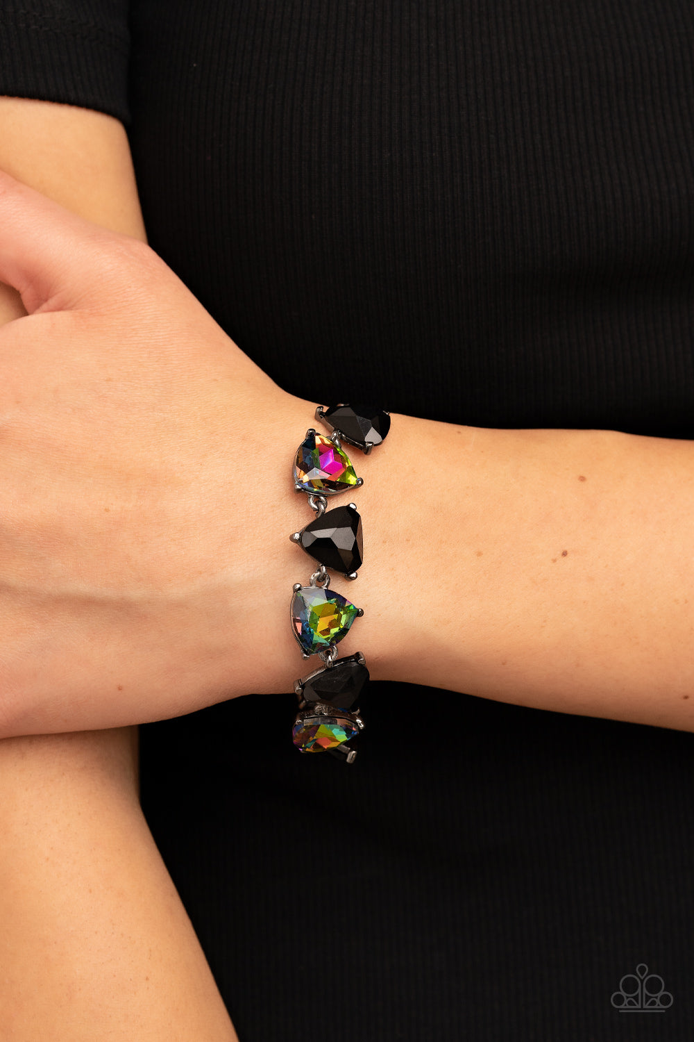 Paparazzi Pumped up Prisms Multi Bracelet. Get Free Shipping. #P9RE-MTXX-097XX. Oil Spill $5 jewelry