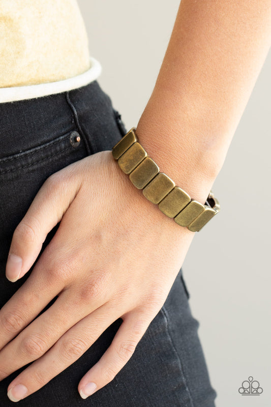 Paparazzi Retro Effect Brass Stretchy Bracelet. Get Free Shipping. #P9BA-BRXX-040XX