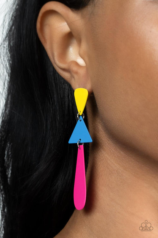 Retro Redux Multi Post Earring Paparazzi Accessories. Get Free Shipping. #P5PO-MTXX-063XX