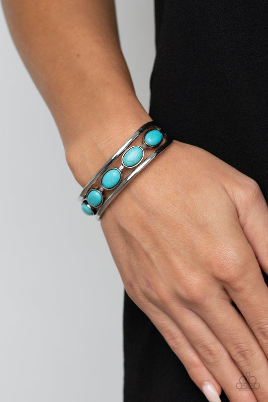 River Rock Canyons - Blue Cuff Bracelet Paparazzi