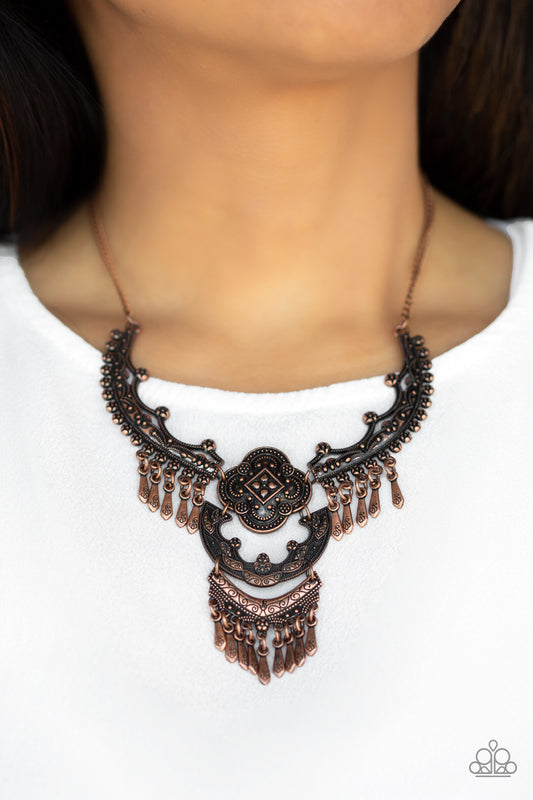 Paparazzi Necklace ~ Rogue Vogue - Copper