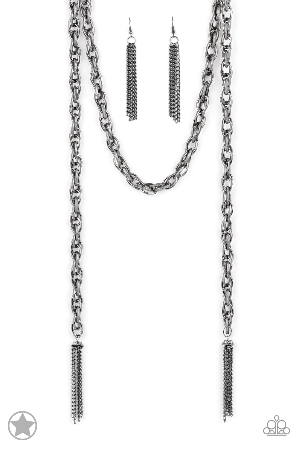 Paparazzi Necklace ~ SCARFed for Attention - Gunmetal