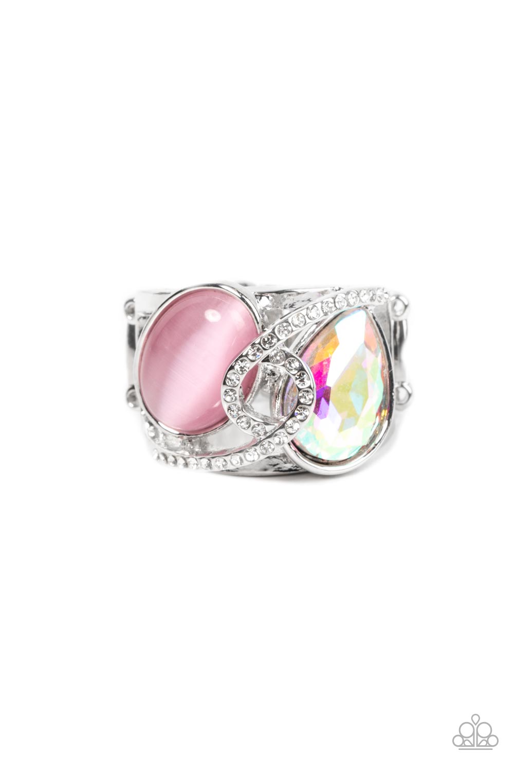 Paparazzi SELFIE-Indulgence Pink Ring. #P4RE-PKXX-258XX. Get Free Shipping. Moonstone ring