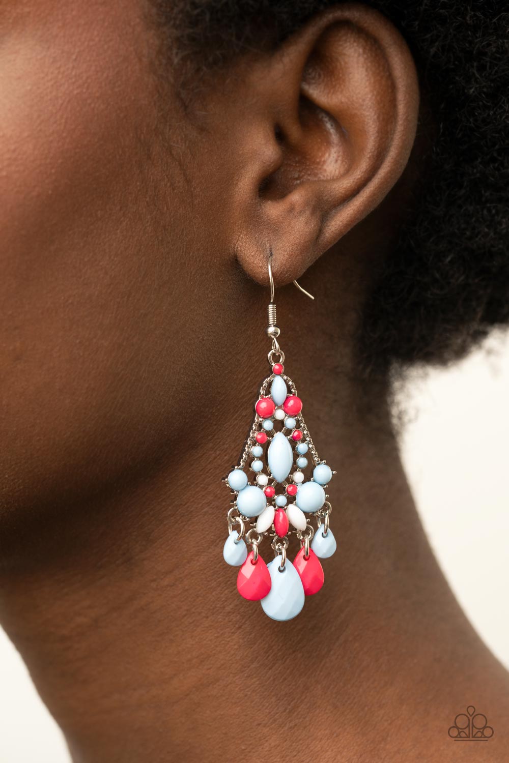 Paparazzi Earrings ~ STAYCATION Home - Multi