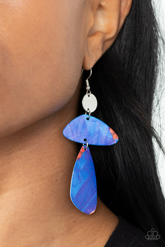 SWATCH Me Now - Blue Earrings Paparazzi Accessories. #P5WH-BLXX-248XX. Get Free Shipping!