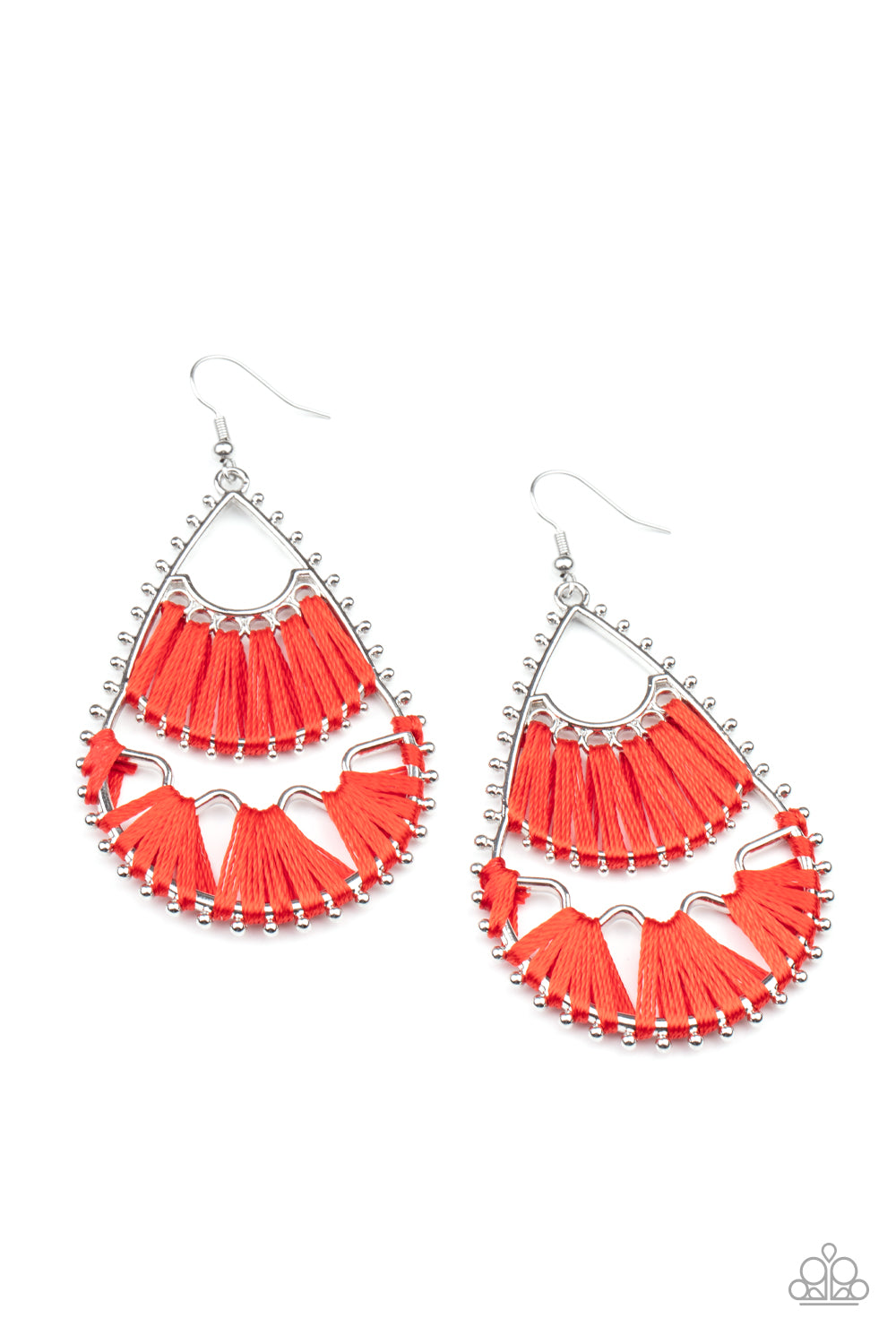 Paparazzi Earring ~ Samba Scene - Red