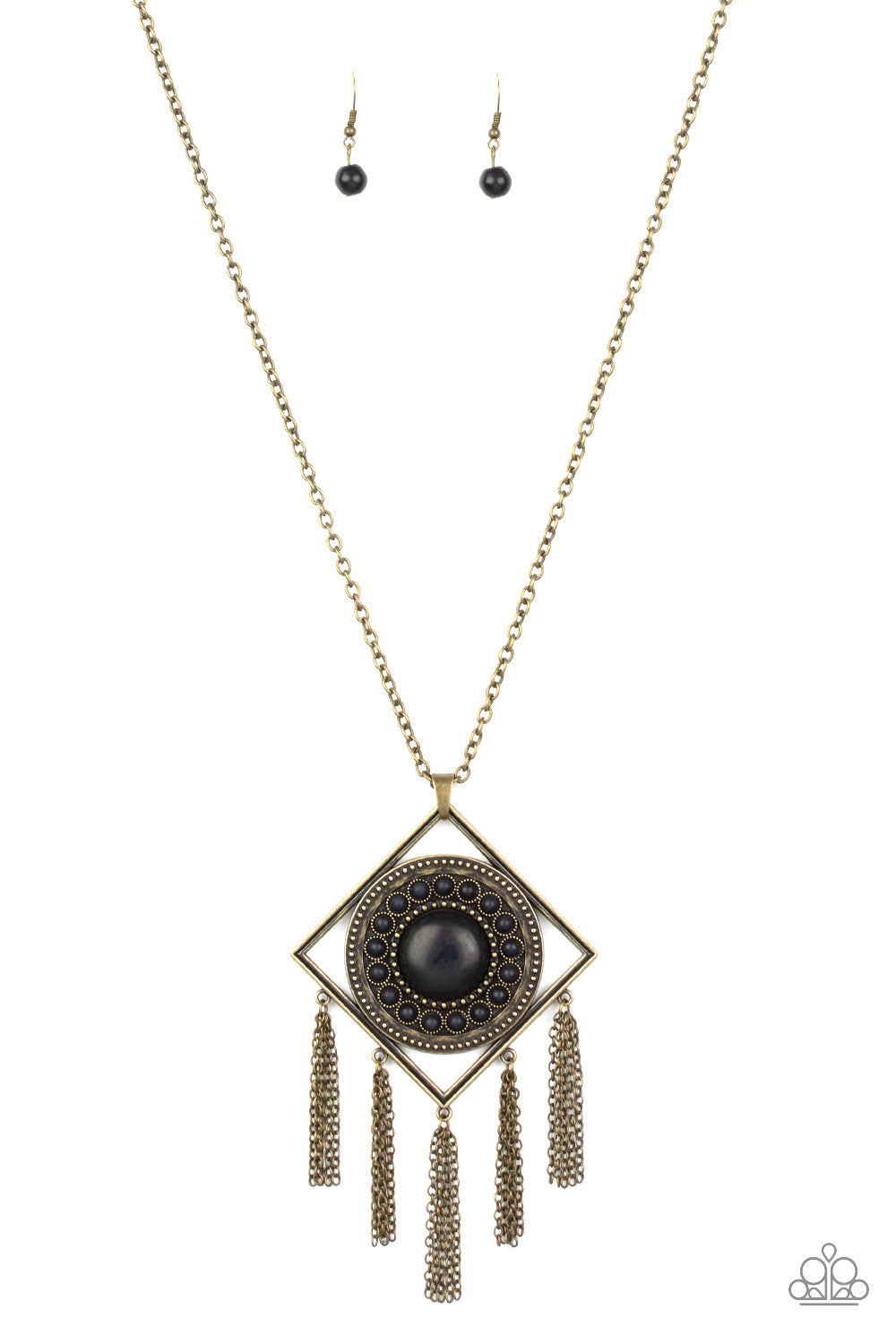 Paparazzi Necklace ~ Sandstone Solstice - Brass