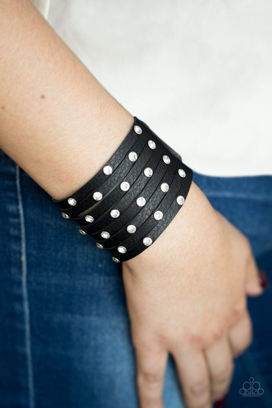 Paparazzi Bracelet ~ Sass Squad - Black Bracelet