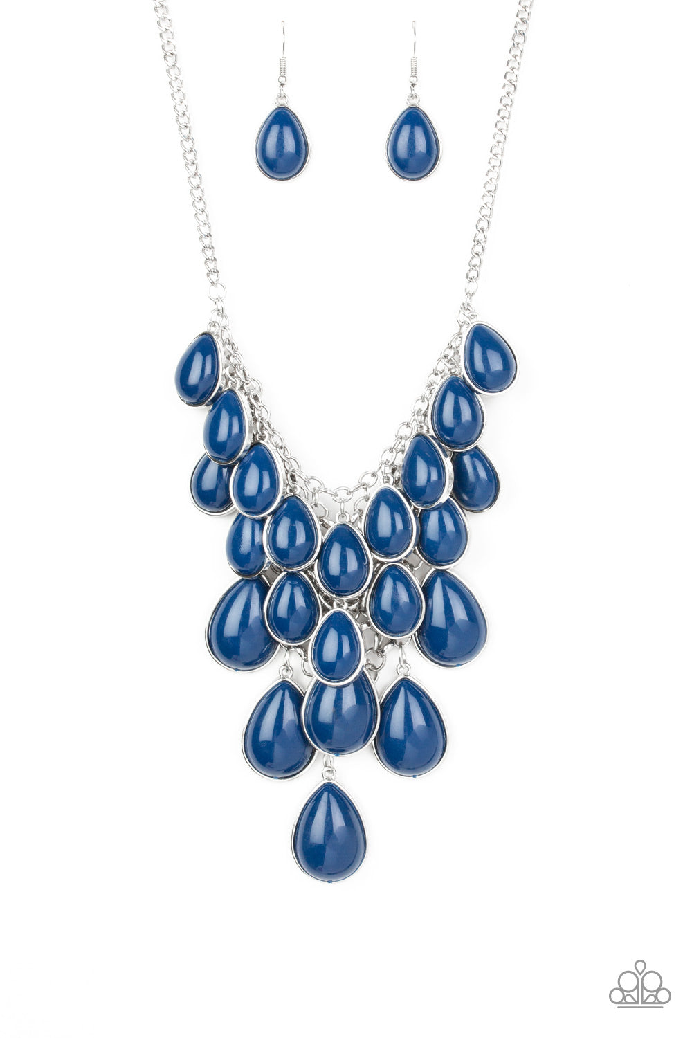 Paparazzi Necklace ~ Shop Til You TEARDROP - Blue