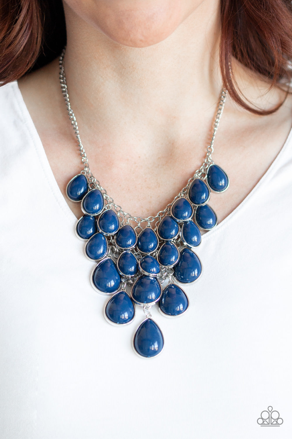 Paparazzi Necklace ~ Shop Til You TEARDROP - Blue