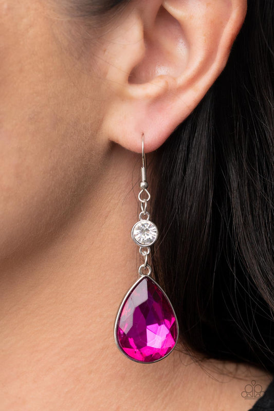 Paparazzi Smile for the Camera - Pink Earrings. #P5RE-PKXX-251XX. Subscribe & Save!