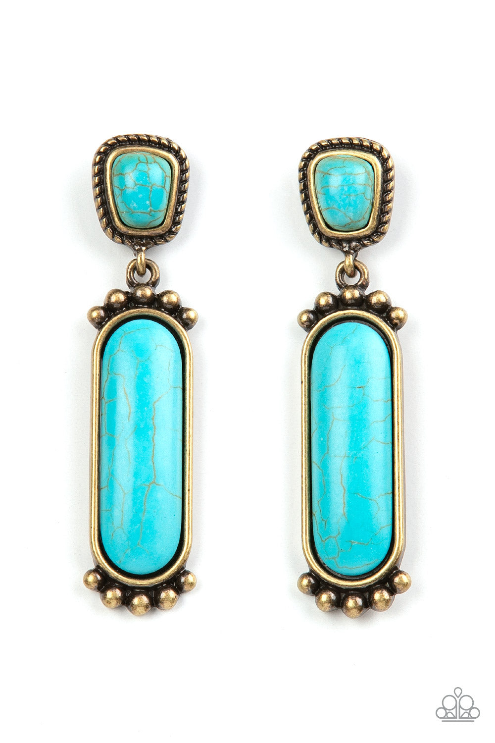 Southern Charm Brass Earring Paparazzi Accessories. P5PO-BRXX-052XX. Get Free Shipping.