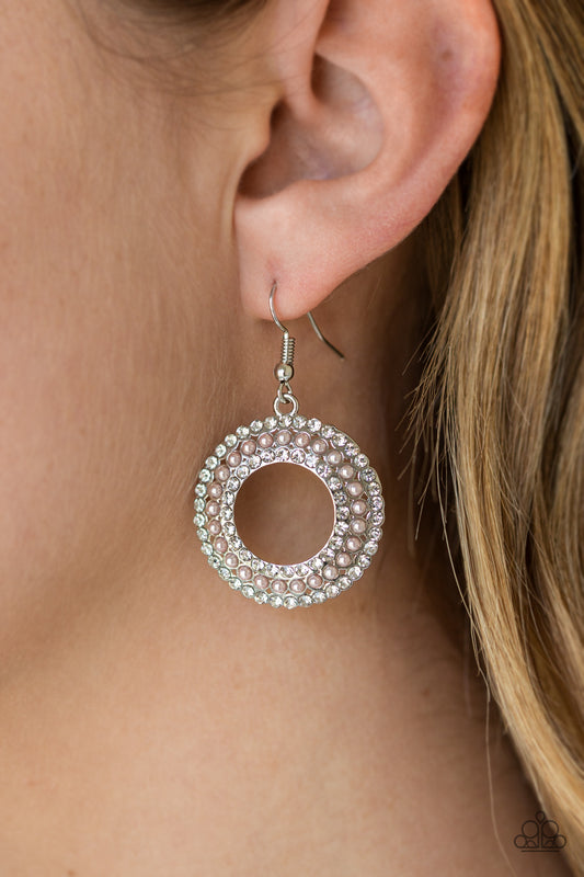 Paparazzi Sparkle Splurge - Pink Pearl Earring (P5RE-PKXX-161XX)