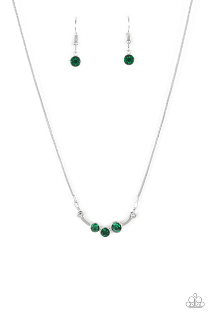 Sparkling Stargazer Green Necklace Dainty Paparazzi Accessories For Her