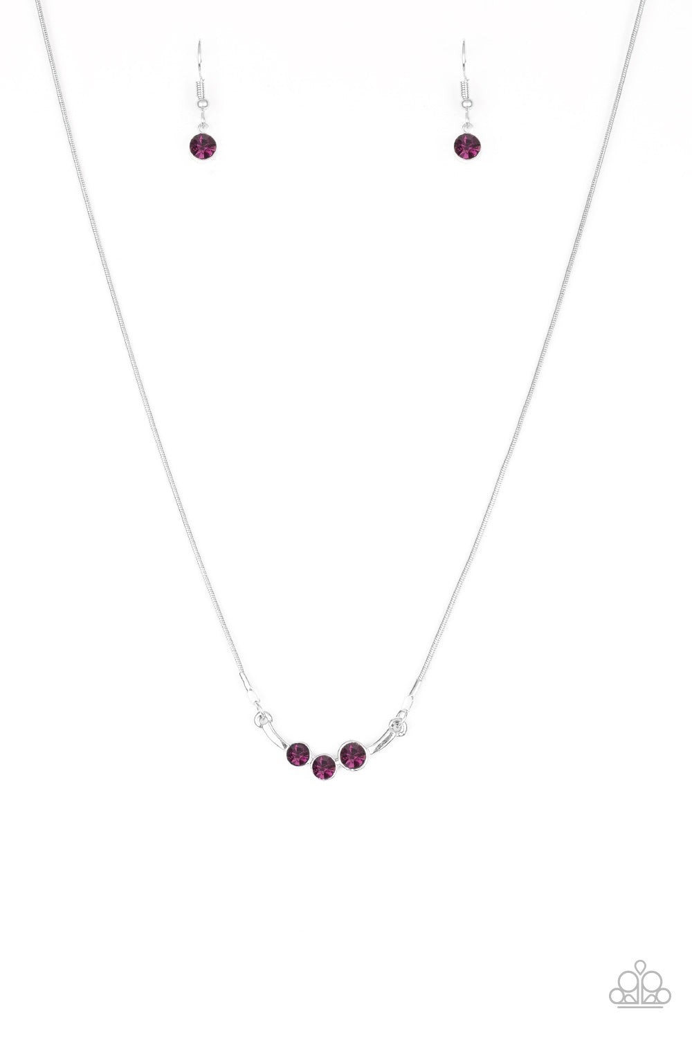 Sparkling Stargazer Purple Necklace Paparazzi Accessories $5 Jewelry. Free Shipping.#P2DA-PRXX-089XX