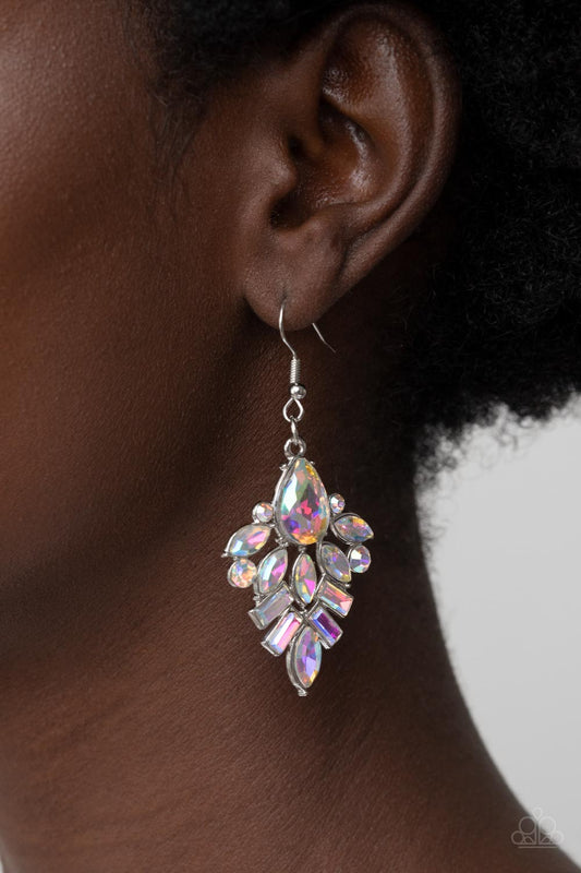 Stellar-escent Elegance Multi Iridescent Earrings Paparazzi Accessories. Get Free Shipping. 