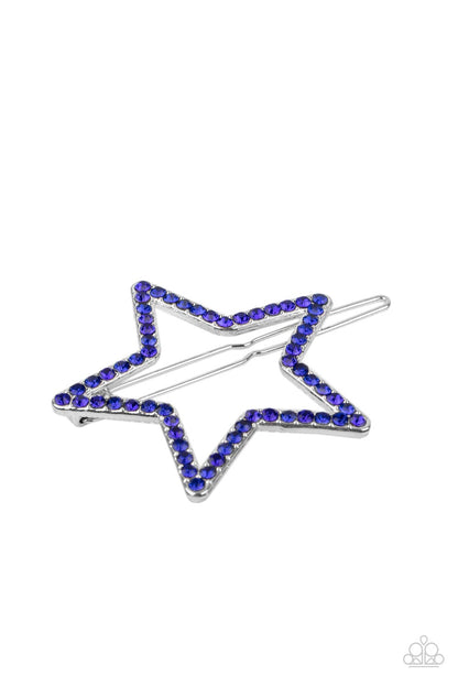 Paparazzi Stellar Standout - Blue $5 Hair Accessories Barrettes. #P7SS-BLXX-165XX. Subscribe & Save!