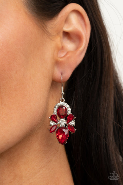 Paparazzi Earring ~ Stunning Starlet - Red