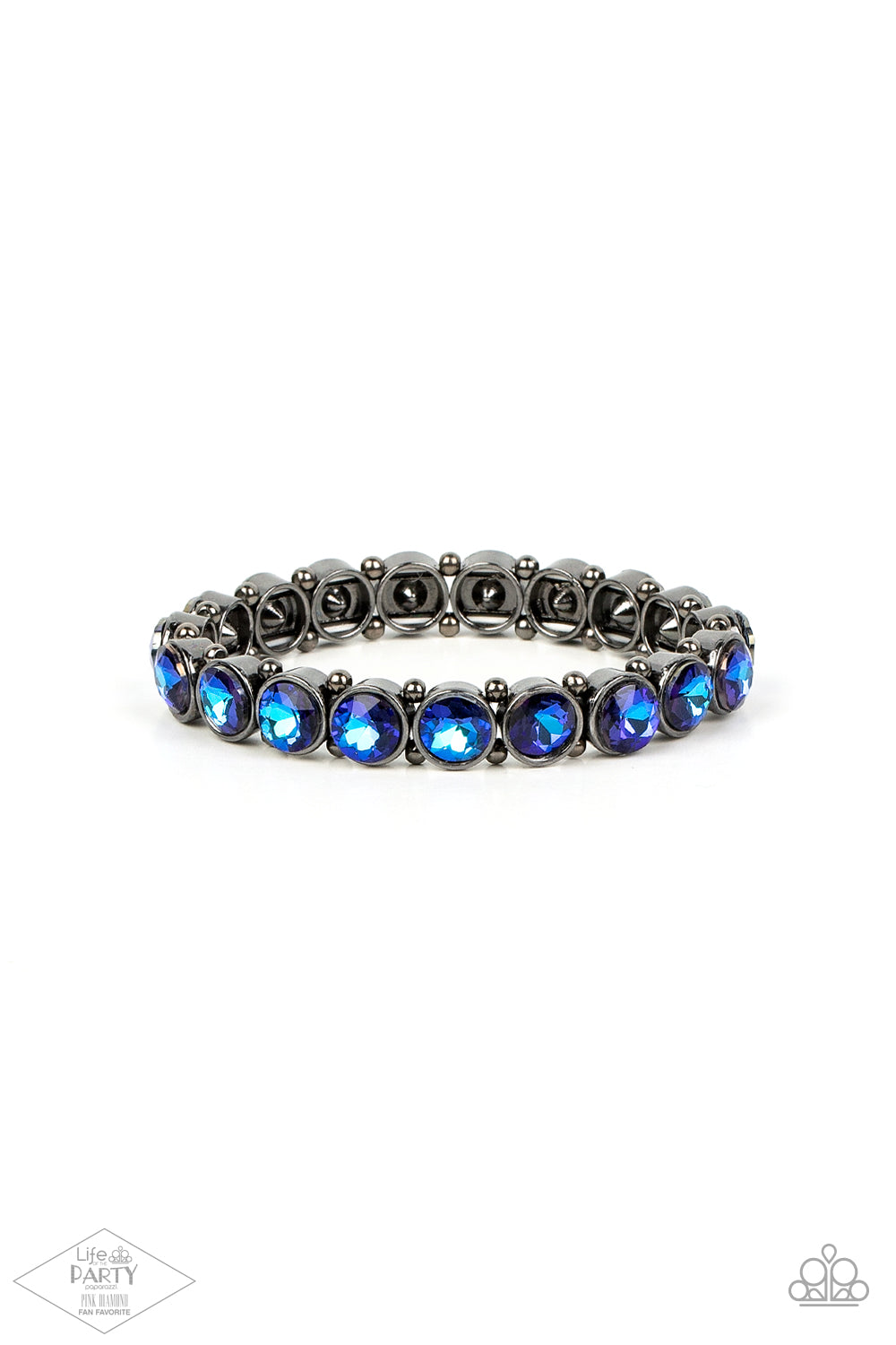 Paparazzi Sugar-Coated Sparkle Bracelet. Iridescent Blue Bracelet. #P9RE-MTXX-124XX. Free Shipping