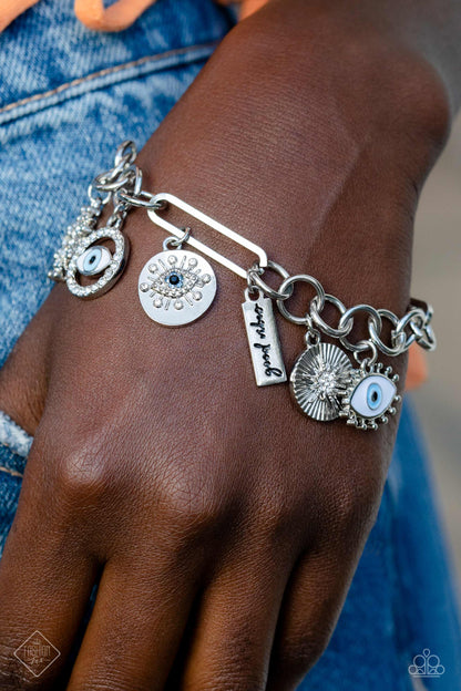 Paparazzi Sunset Sightings Fashion Fix Set Bracelet: "VIBE to the Rhythm - Blue" (P9BA-BLXX-028LY)