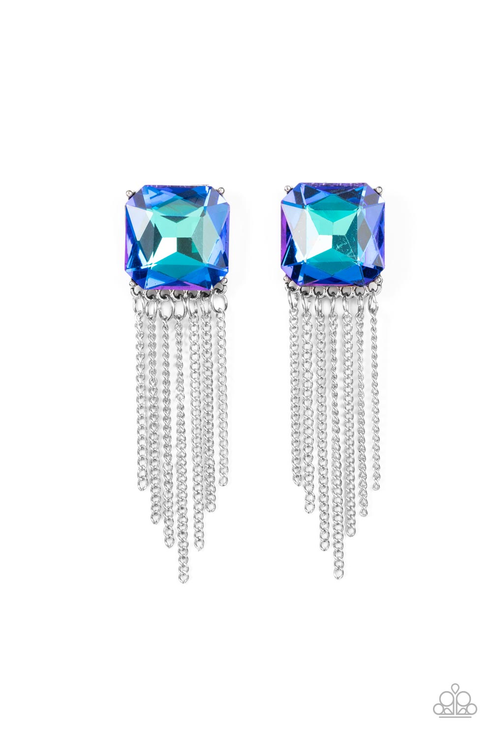 Paparazzi Supernova Novelty Blue Earrings at AainaasTreasureBox. Get Free Shipping! #P5PO-BLXX-134XX