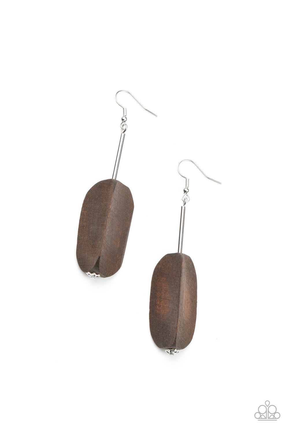 Tamarack Trail - Brown Earring Paparazzi Accessories Light Weight Earring Fishhook style