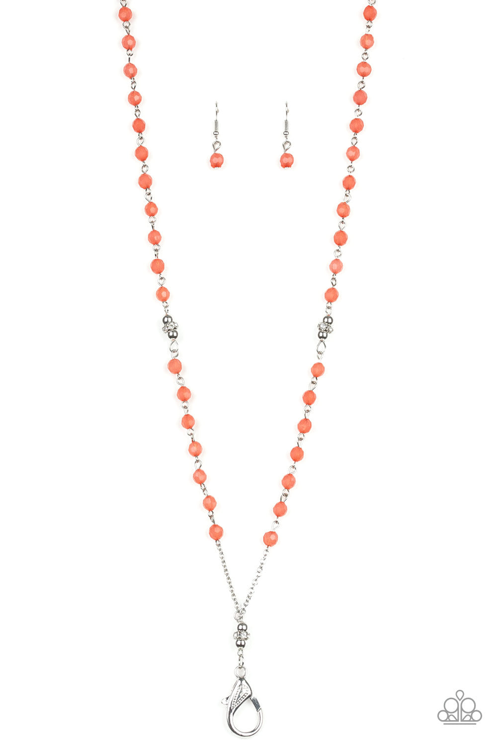 Tassel Takeover - Orange Lanyard Paparazzi Necklace