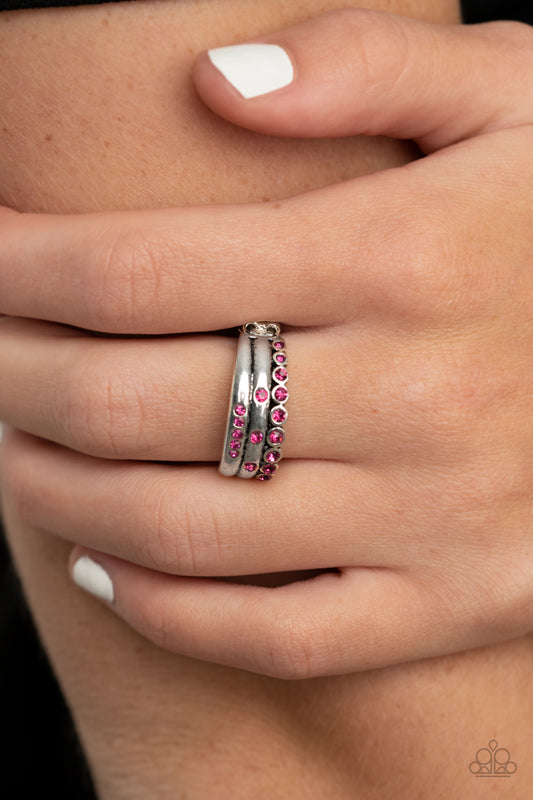 The Next Level Pink Ring Paparazzi Accessories. Get Free Shipping. Dainty Ring. #P4DA-PKXX-064XX