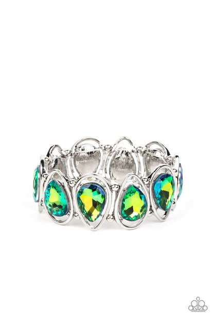 Paparazzi Life of the Party September 2022 UV Shimmer green bracelet. Subscribe & save