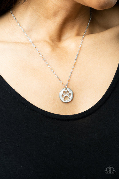 Paparazzi Think PAW-sitive Silver Necklace. Get Free Shipping. #P2WH-SVXX-340XX. Paw Necklace