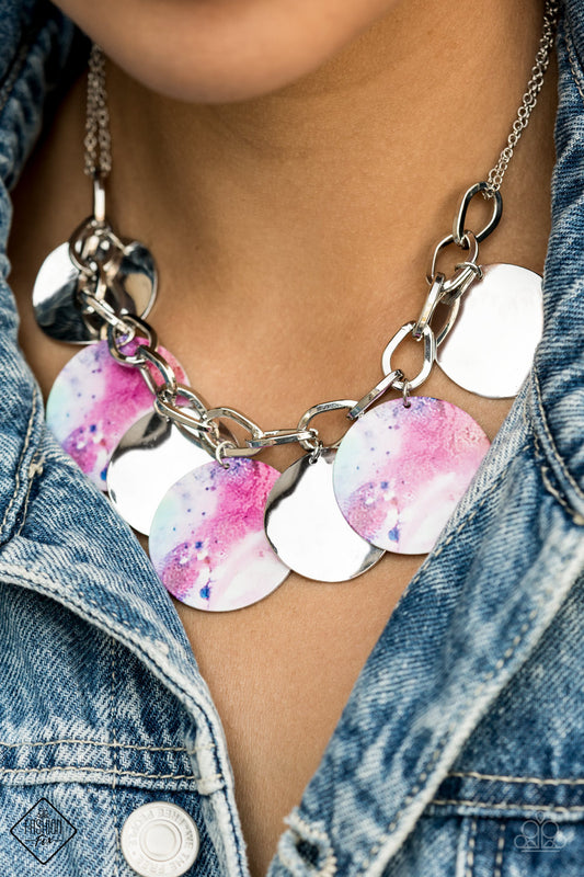 Tie Dye Drama - Multi - October 2020 Fashion Fix Necklace