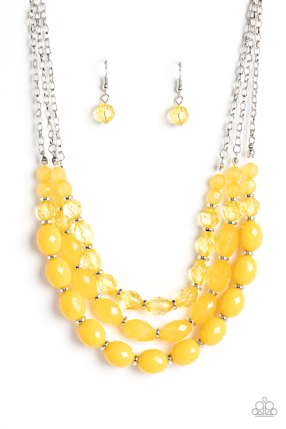 Tropical Hideaway Yellow Necklace Paparazzi Accessories. Subscribe & Save.  #P2WH-YWXX-285IN