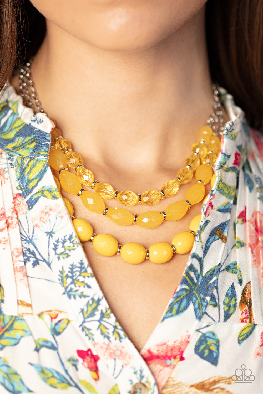 Paparazzi Tropical Hideaway Yellow Necklace. Get Free Shipping. #P2WH-YWXX-285IN