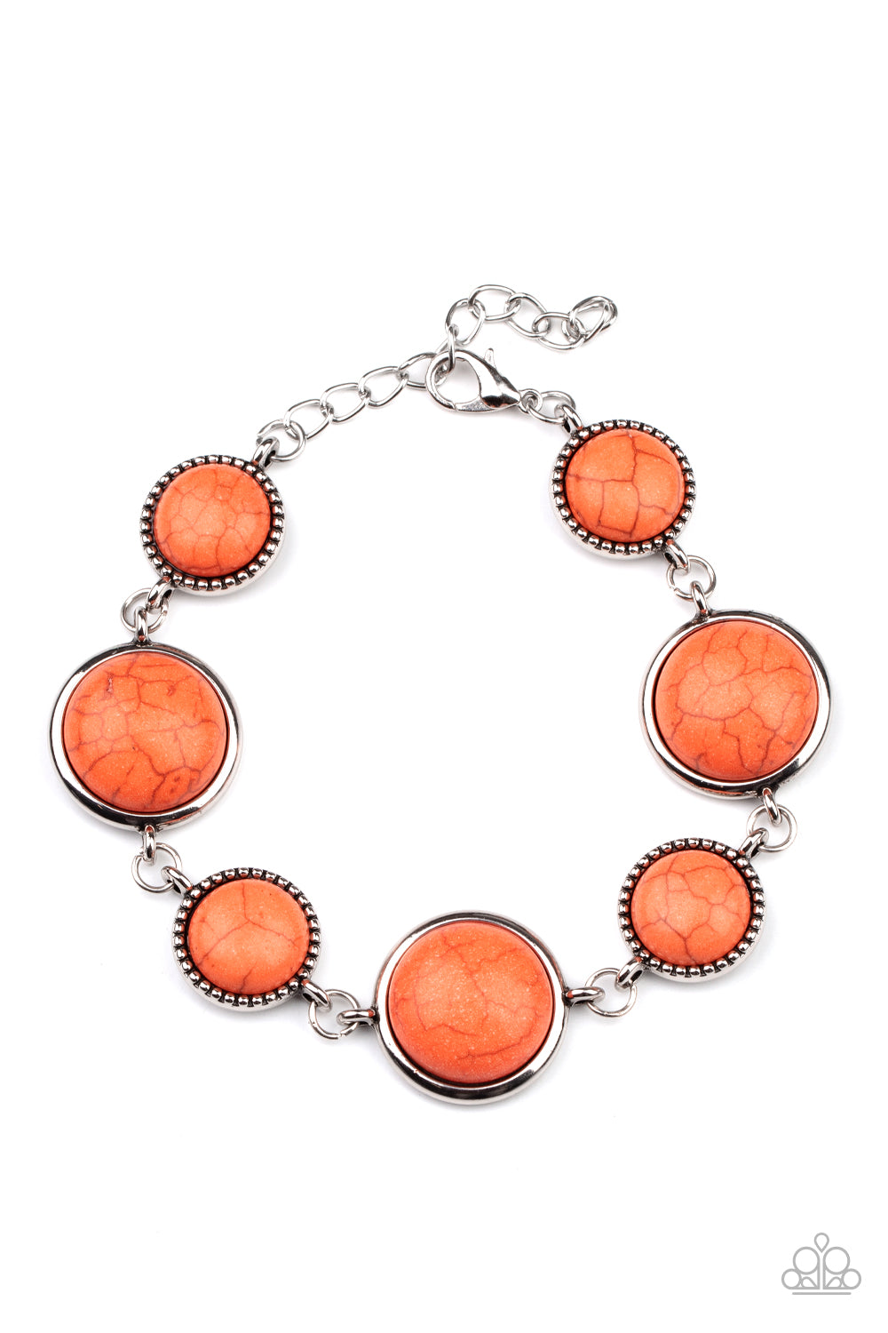 Turn Up The Terra - Orange Bracelet Paparazzi Accessories $5 Jewelry for women