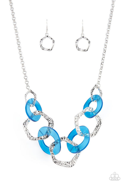 Urban Circus - Blue Necklace with complimentary earrings Paparazzi Accessories $5 Jewelry